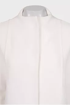 Wool coat with wide sleeves