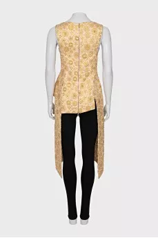 Golden dress with a zipper