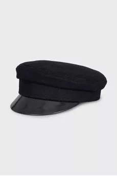 Black cap with a glossy visor