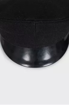Black cap with a glossy visor