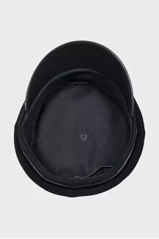 Black cap with a glossy visor
