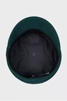 Green cap with embroidered logo