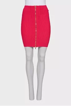 Fitted skirt with front zipper