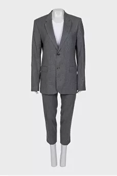 Gray wool suit