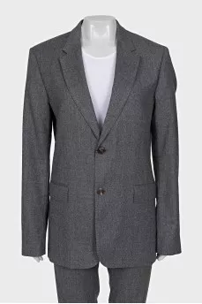 Gray wool suit