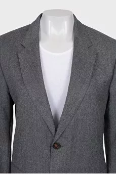 Gray wool suit