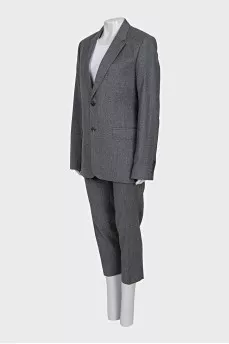 Gray wool suit
