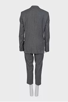 Gray wool suit