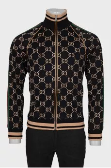 Men's zippered cardigan