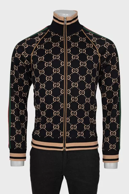 Men's zippered cardigan