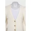 Tapered button-down cardigan