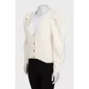 Tapered button-down cardigan
