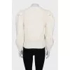 Tapered button-down cardigan