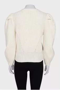 Tapered button-down cardigan