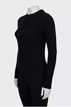 Black wool sweater
