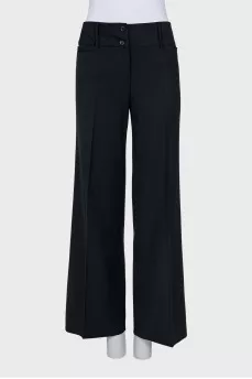 Black suit with wide trousers