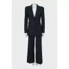 Black suit with wide trousers