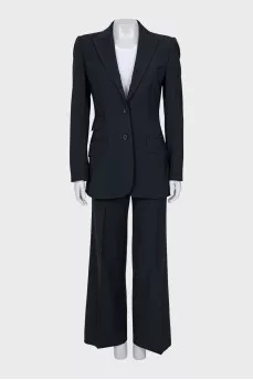 Black suit with wide trousers