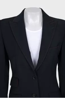 Black suit with wide trousers