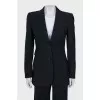 Black suit with wide trousers