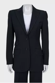 Black suit with wide trousers