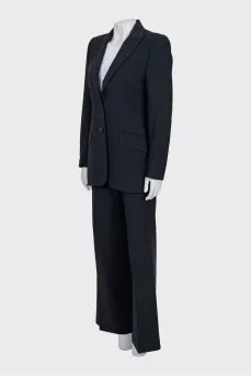 Black suit with wide trousers