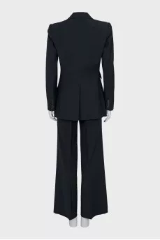 Black suit with wide trousers