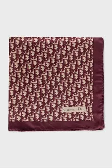 Silk scarf with a signature monogram