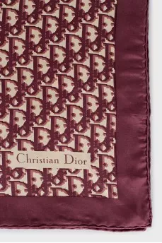 Silk scarf with a signature monogram