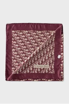 Silk scarf with a signature monogram