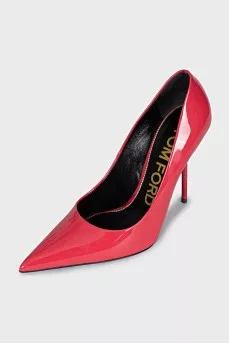 Patent leather stiletto heels