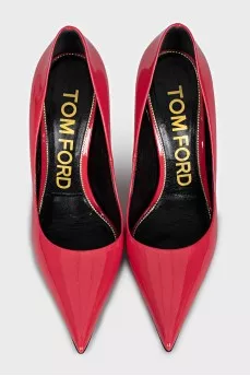 Patent leather stiletto heels