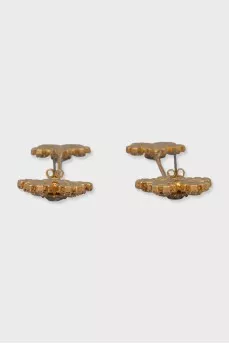 Long earrings with crystals