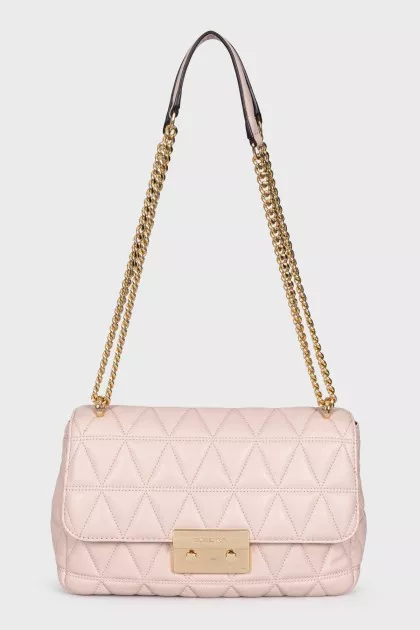 Quilted leather shoulder bag