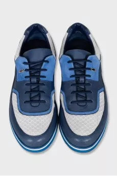 Men's blue lace-up sneakers