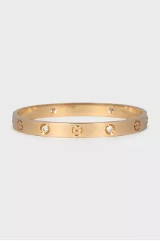 Love gold bracelet with diamonds
