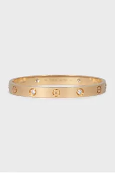 Love gold bracelet with diamonds