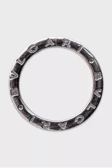 Silver ring with black ceramics B.zero1