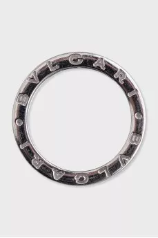 Silver ring with black ceramics B.zero1