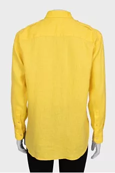 Yellow linen shirt with tag