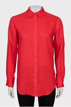 Loose fit linen shirt with tag