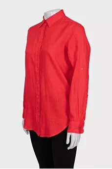 Loose fit linen shirt with tag