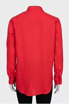 Loose fit linen shirt with tag
