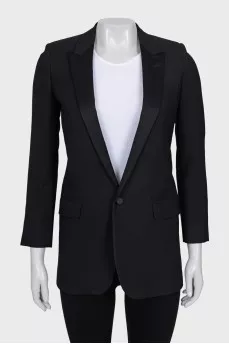 Wool jacket with silk lining