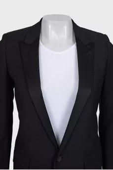 Wool jacket with silk lining