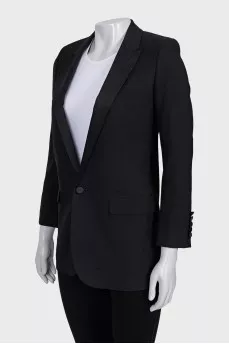 Wool jacket with silk lining