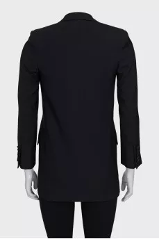 Wool jacket with silk lining