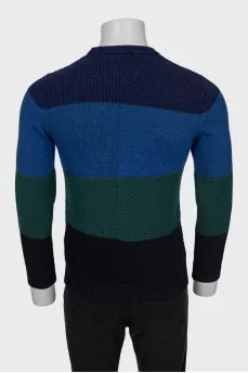 Men's striped knitted jumper