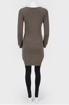 Cashmere dress of medium length