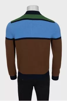 Men's wool jumper with a zip
